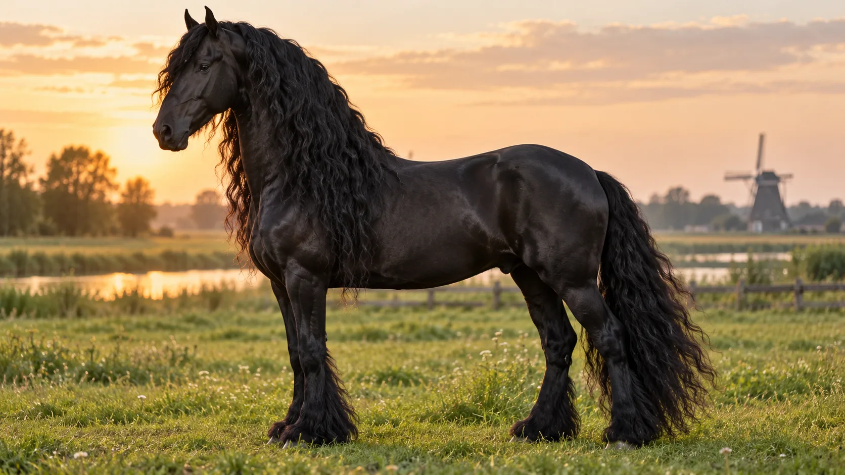 Caballo frisón: carácter, características y cuidados