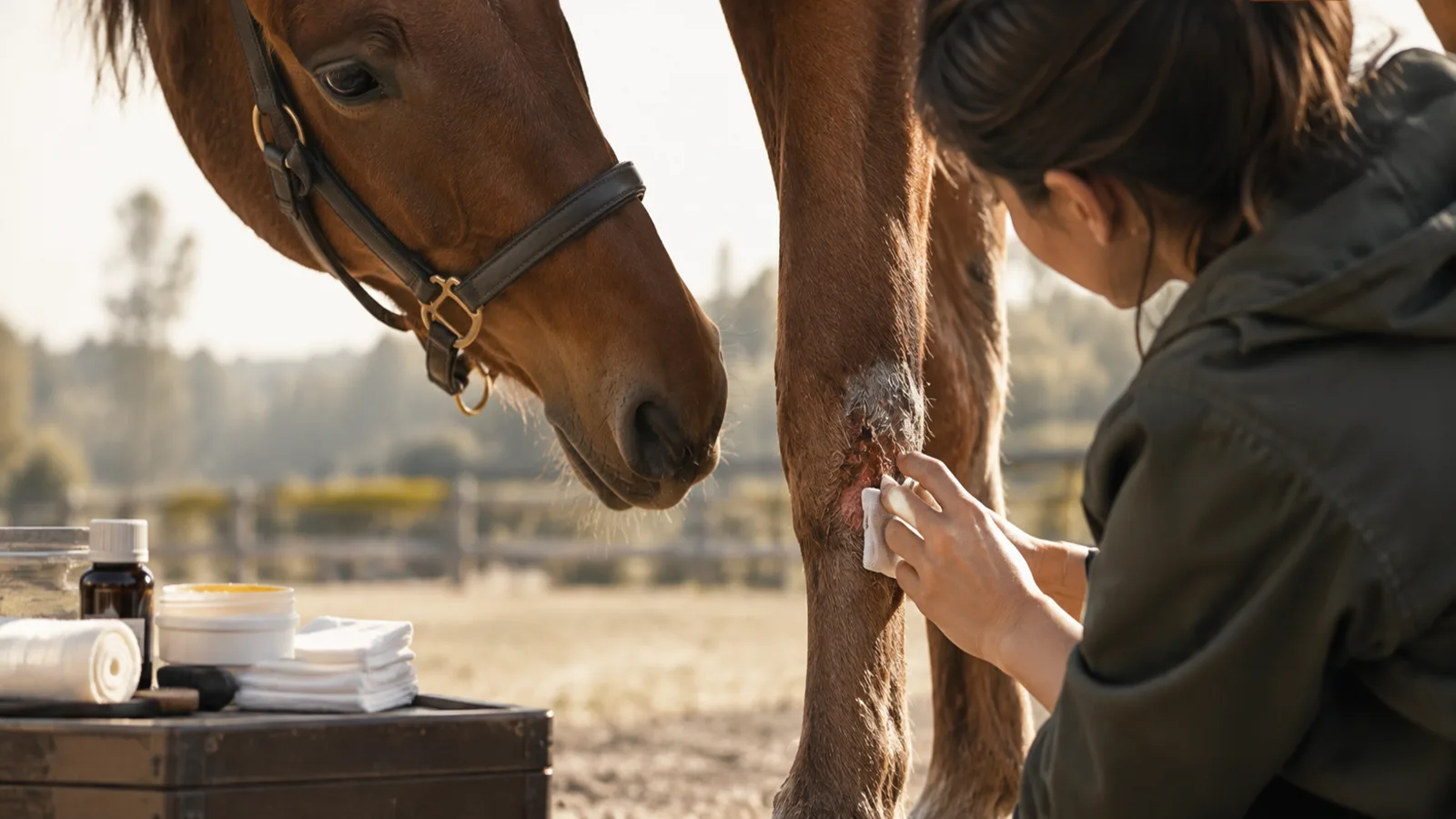 Cómo curar las heridas del caballo: miel medicinal y cicatrizantes